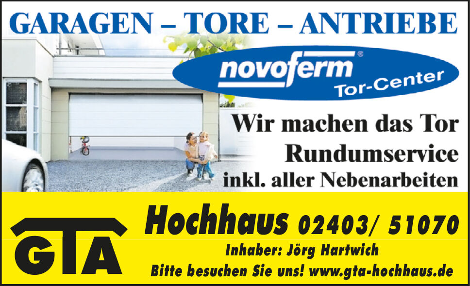 Garagen - Tore - Antriebe - Ihr Torcenter für Verkauf, Montage und Service  in Eschweiler